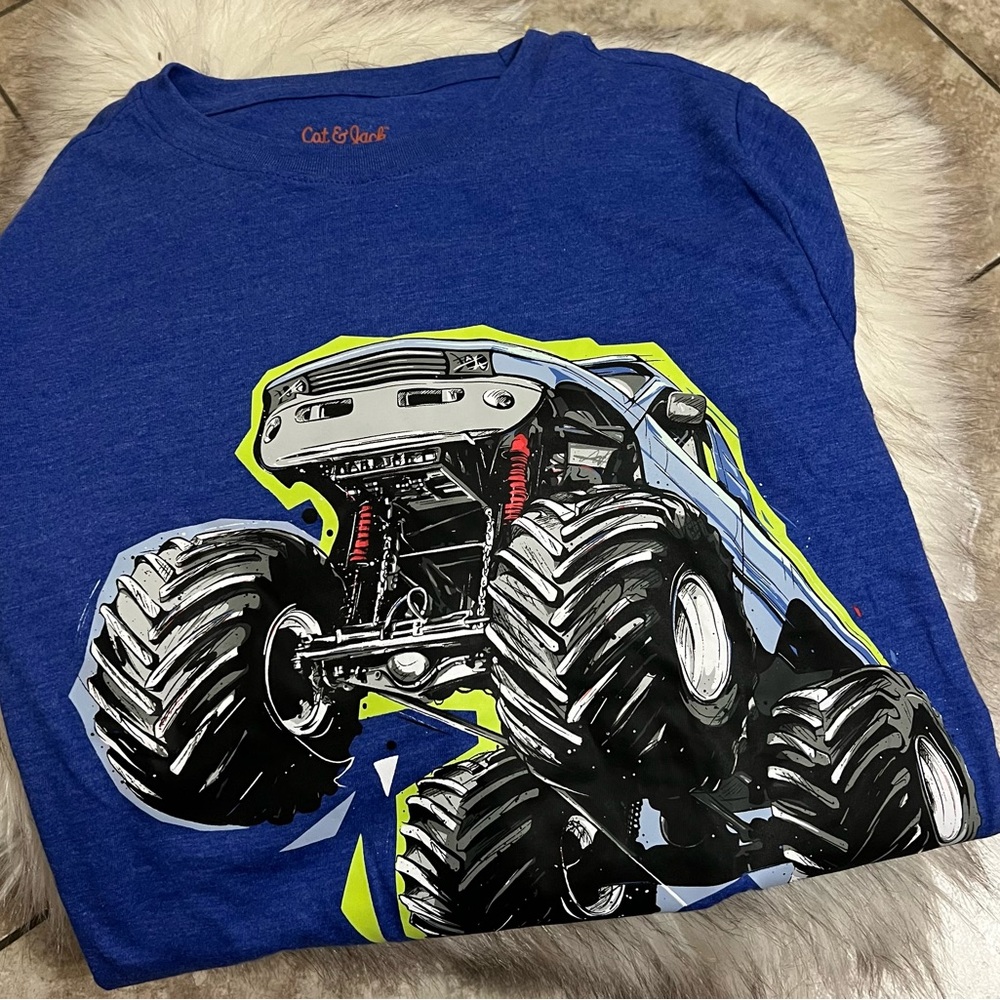 Bundle deal 2 x $15!!! Cool Monster Truck blue shirt!!!😍😍
